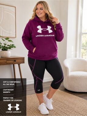 Under Armour women’s XL Plum Hoodie & Black Capri Leggings